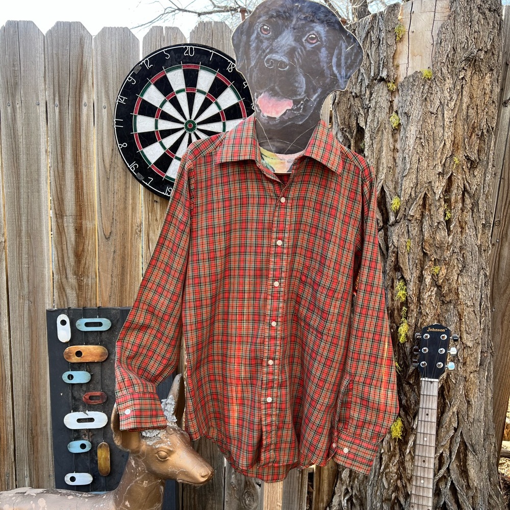 Vintage 60’s Arrow Plaid Button Down Shirt